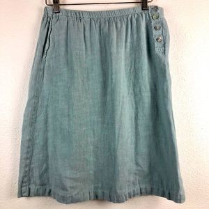 Subtle Tones light blue greay linen skirt 10